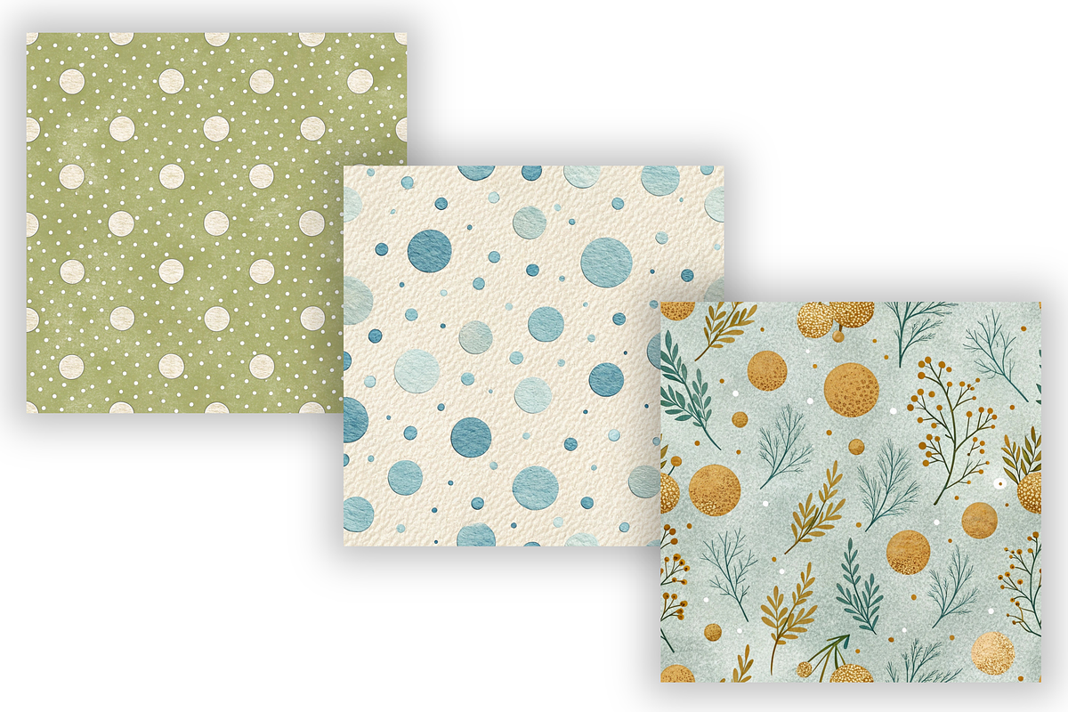 Happy Dots Digital Paper Pack, a Pattern Graphic by FloridPrintables (Photo 4 of 9)