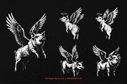 10 Bundle Dark Art Angel Pig Wing, an Illustration by Morspective (Thumbnail 5 of 7)