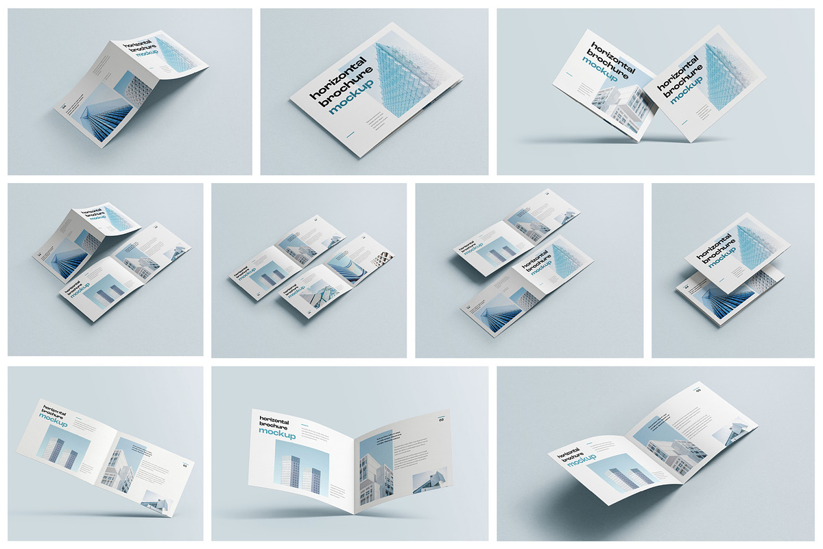 Bifold Horizontal Brochure Mockup, a Print Template by mockupatelier (Photo 2 of 13)