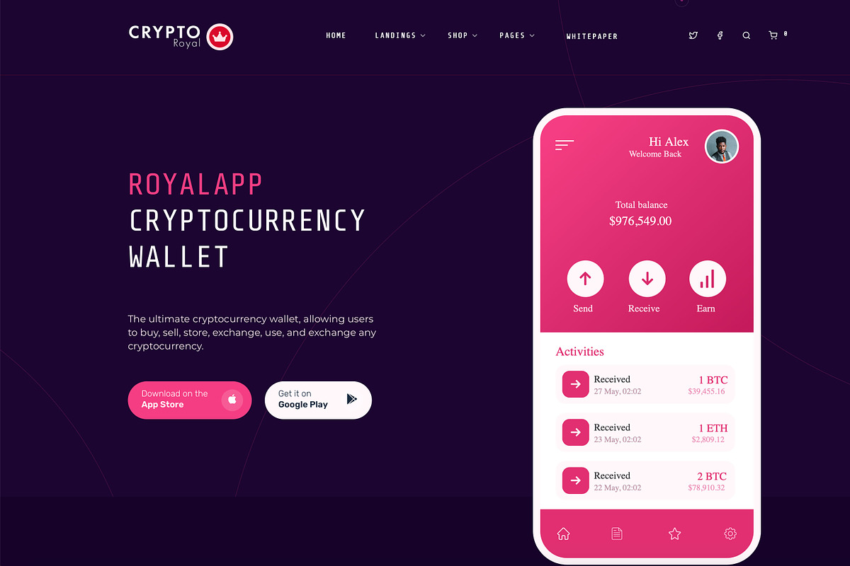 CryptoRoyal - Cryptocurrency Theme, a WordPress Template by FantasyThemes (Photo 6 of 6)