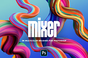Mixer: Multicolor Photoshop Brushes, a Brush Add-On by Chroma Supply (Thumbnail 1 of 19)