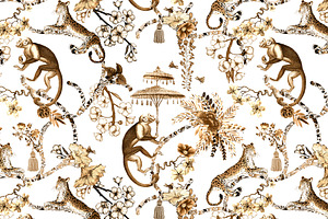 Chinoiserie Whimsy - Pattern