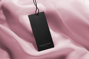 Logo Mockup Luxury Silk Tag