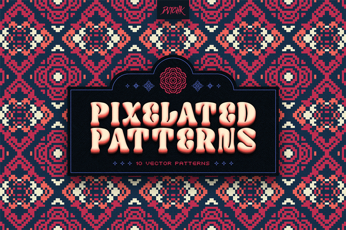 Pixel Mosaic Patterns | Vol. 13, a Pattern Graphic by dvtchk (Photo 9 of 10)