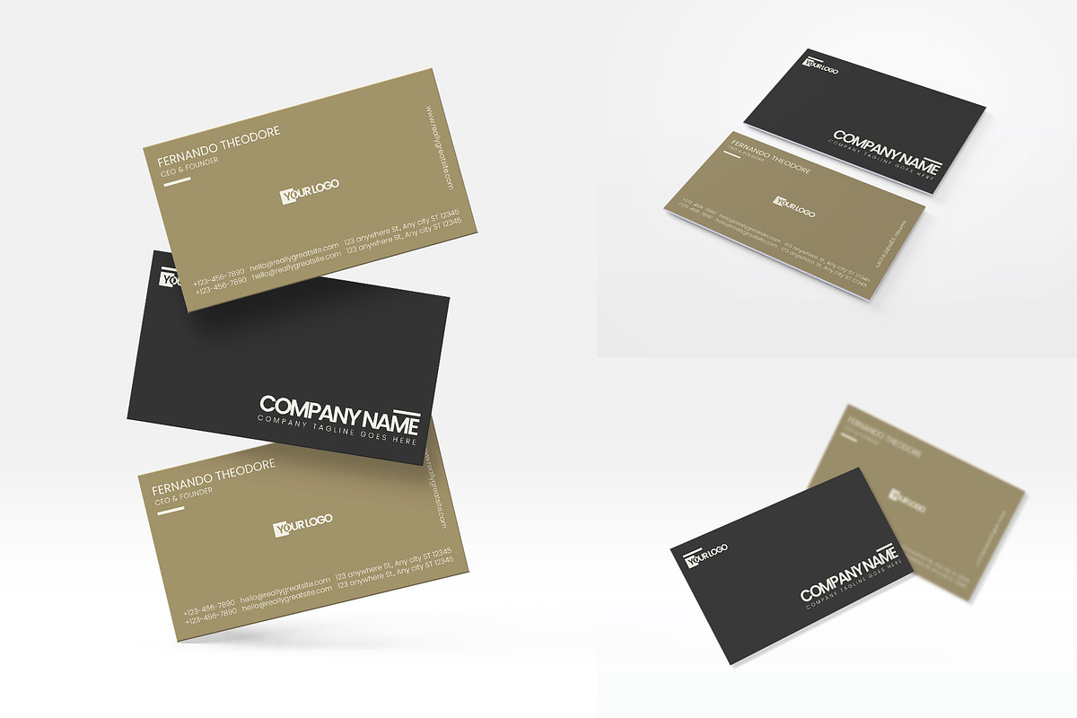 Clean & Elegant Corporate Business, a Business Card Template by Artnivora.Std