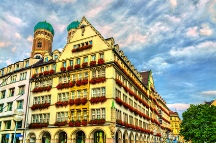Architecture of Munich in Bavaria, an Architecture Photo by Leonid Andronov