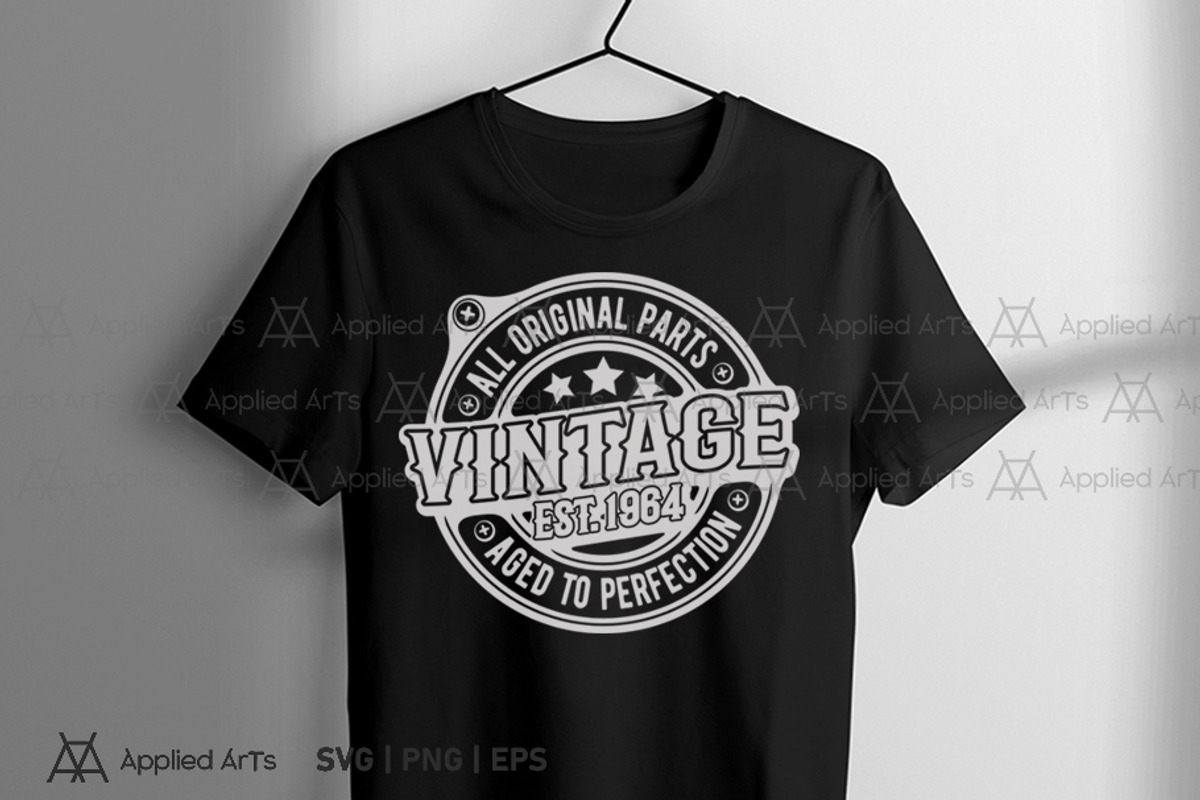 VINTAGE 1964 SVG, Funny Birthday SVG, an Object Graphic by Applied Arts (Photo 3 of 4)