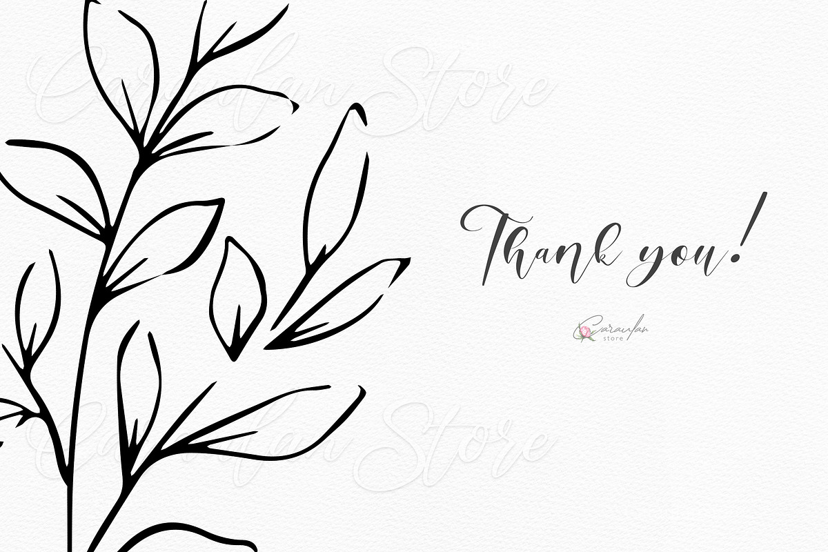 MINIMALIST FLORAL LINE ART SET, an Object Illustration by CaraulanStore (Photo 3 of 4)