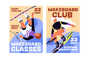 People wakeboarding posters set, a Sport Illustration by PaperTrident (Thumbnail 4 of 5)