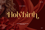 Holybirth - Modern Aesthetic Serif, a Serif Font by Qweera Studio (Thumbnail 1 of 12)