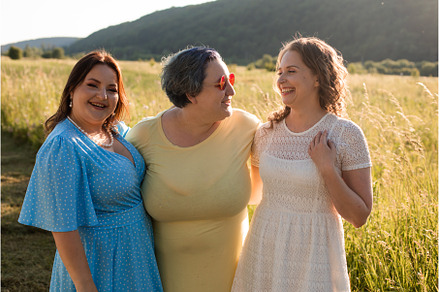 The happy girlfriends are hugging in, a Person Photo by oksix
