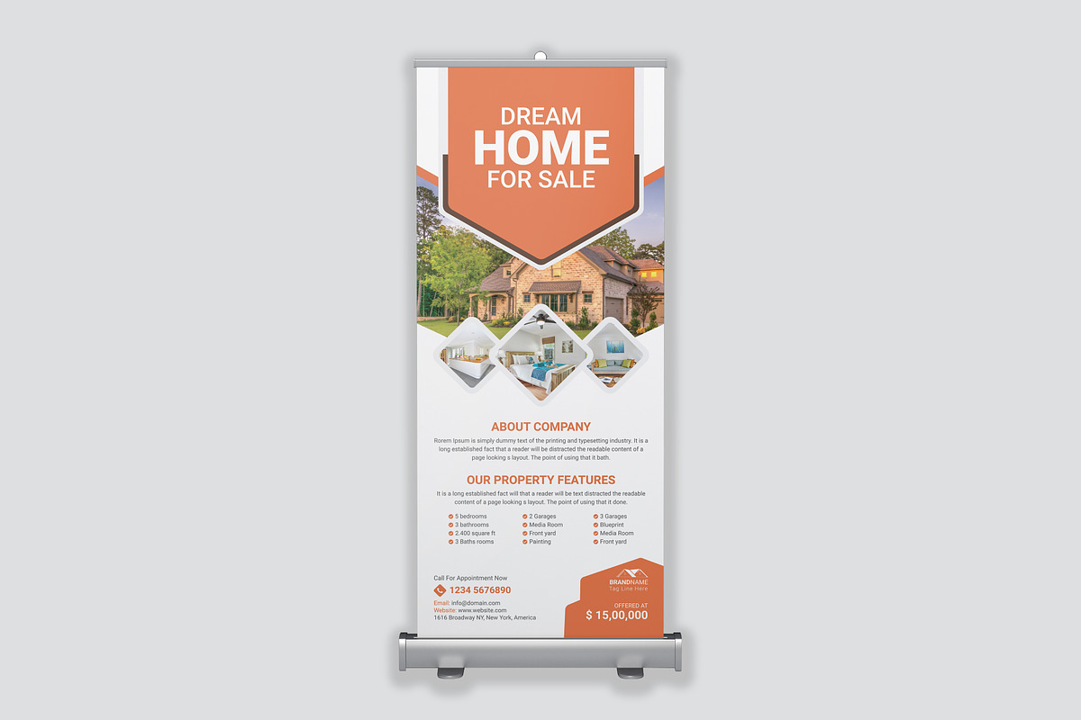 Corporate Real Estate Roll-Up Banner, a Poster Template by Rahul Datta (Photo 2 of 3)