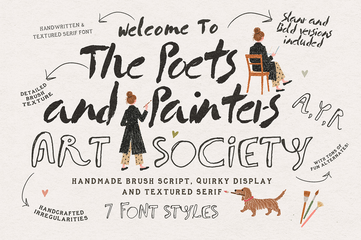 Artistic Handwritten Signage Fonts, a Handwritten Font by Laras Wonderland (Photo 7 of 12)