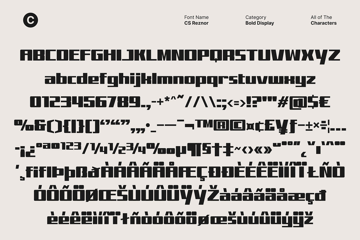 CS Reznor – Bold Display Font, a Sans Serif Font by Craft Supply Co. (Photo 8 of 8)