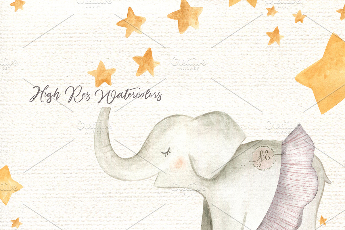 Baby Elephants, an Animal Illustration by Flora+Bear (Photo 5 of 6)