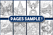 Happy Christmas Coloring Book, an Animal Illustration by Design Zone (Thumbnail 3 of 3)