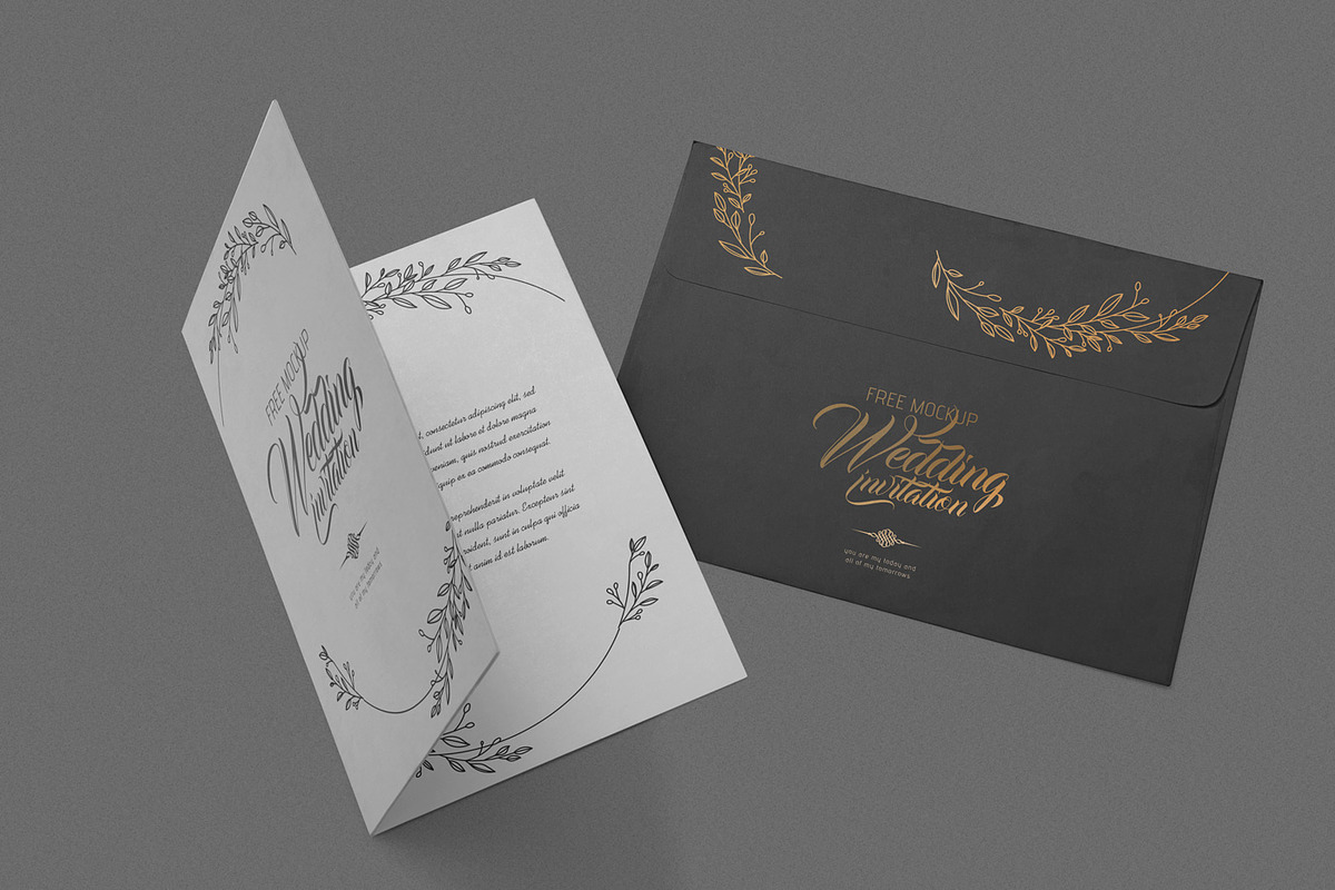 Elegant Wedding Invitation Mockups, an Invitation Template by ZippyPixels (Photo 4 of 4)
