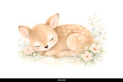 Soft Woodland Animal Nursery Clipart, a Decorative Illustration by illuztrate (Thumbnail 9 of 10)