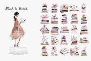 Blush Book Lover Clipart Bundle, a Decorative Illustration by Patishop Art (Thumbnail 9 of 14)