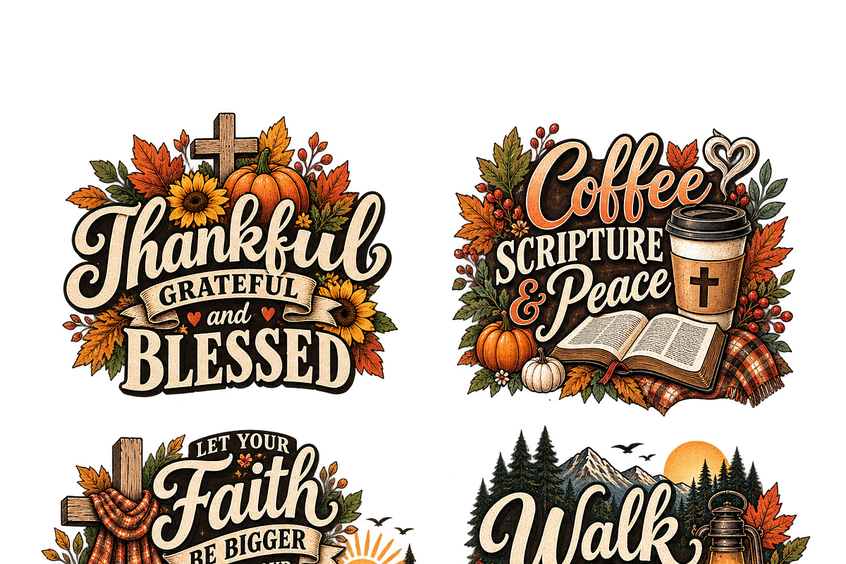 Fall Christian PNG Bundle 24 pics, a Decorative Illustration by ElDesignState (Photo 22 of 33)