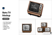 Retro TV Mockup, a Mockup by SLAB! Design (Thumbnail 1 of 6)