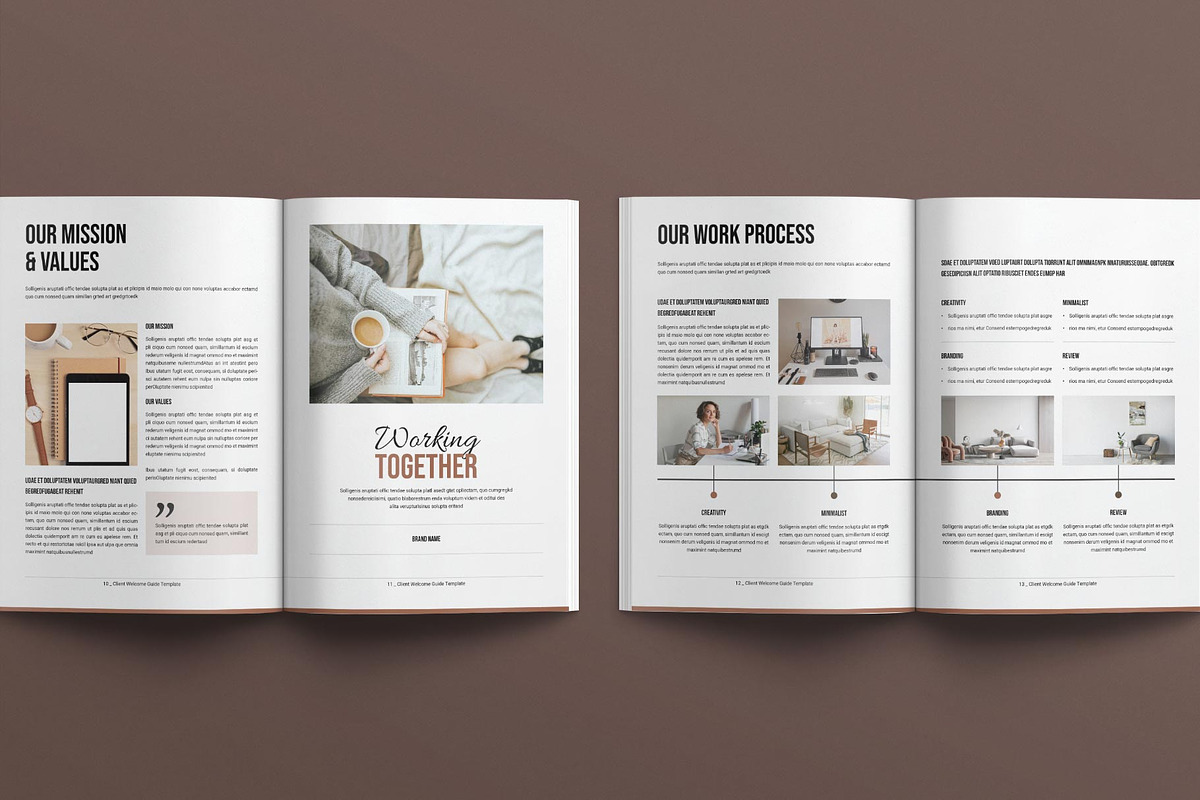 Client Welcome Guide Template, a Magazine Template by E-Type