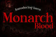 Monarch Blood – Horror Display Font, a Blackletter Font by Compaq_Creative (Thumbnail 1 of 5)