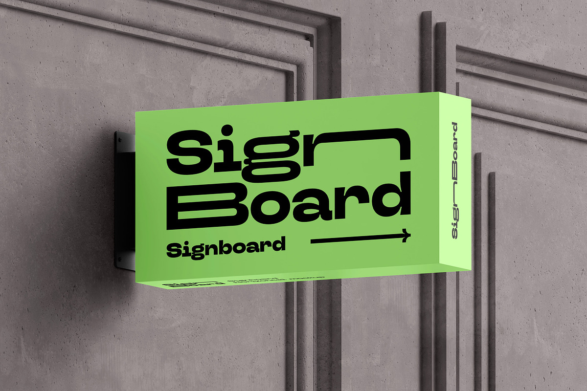Signboard Horizontal Mock-up, an Advertising Mockup by Yogurt86 (Photo 7 of 13)