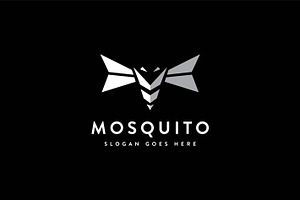 Modern Abstract Flying Mosquito Logo