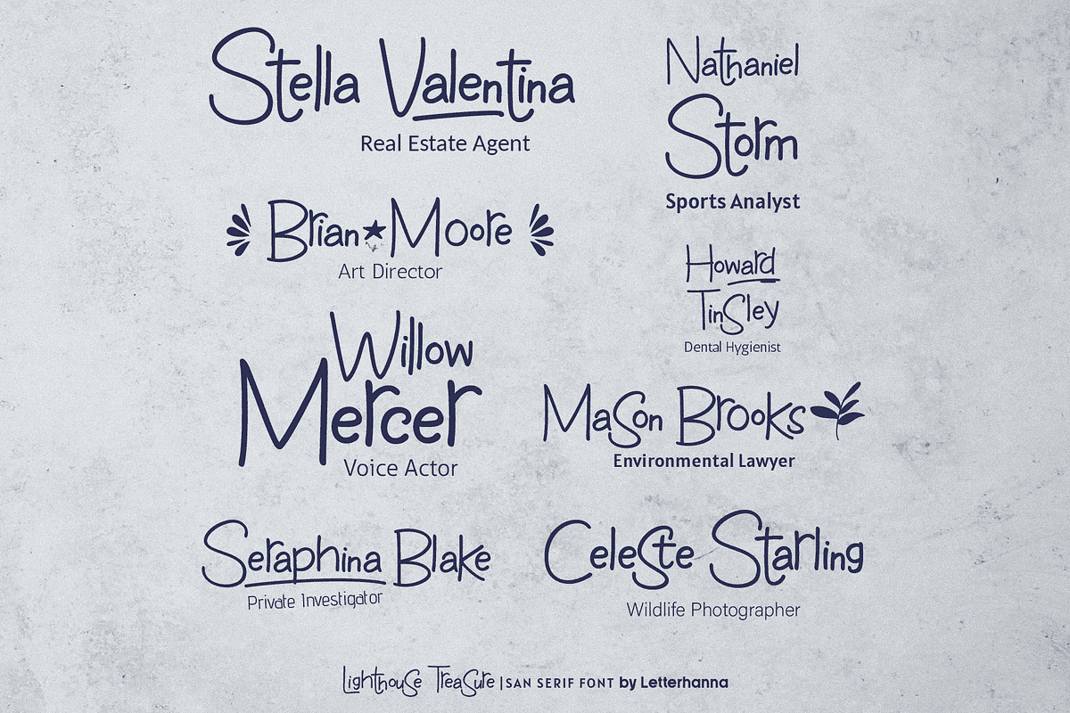 Lighthouse Treasure Font, a Sans Serif Font by Letterhanna Studio (Photo 2 of 10)
