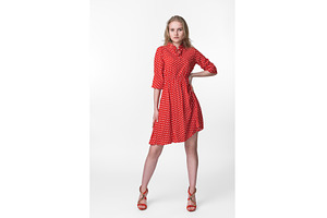 Fashionable female dressed in red, a Person Photo by Alexander-Piragis