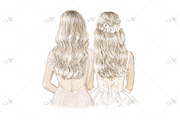 Bride & Bridesmaids Art Bundle, a Person Illustration by Maddy's Art & Mockups (Thumbnail 4 of 12)