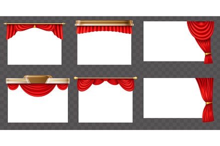 Red theater curtains isolated on, an Object Illustration by Vectorbuum