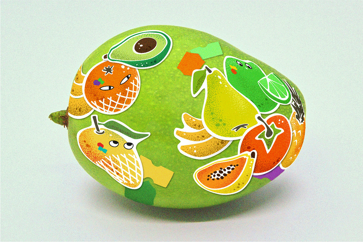 Mango & Co. Juicy Fruits Stckers, a Graphic by svetlana.belaia (Photo 3 of 9)