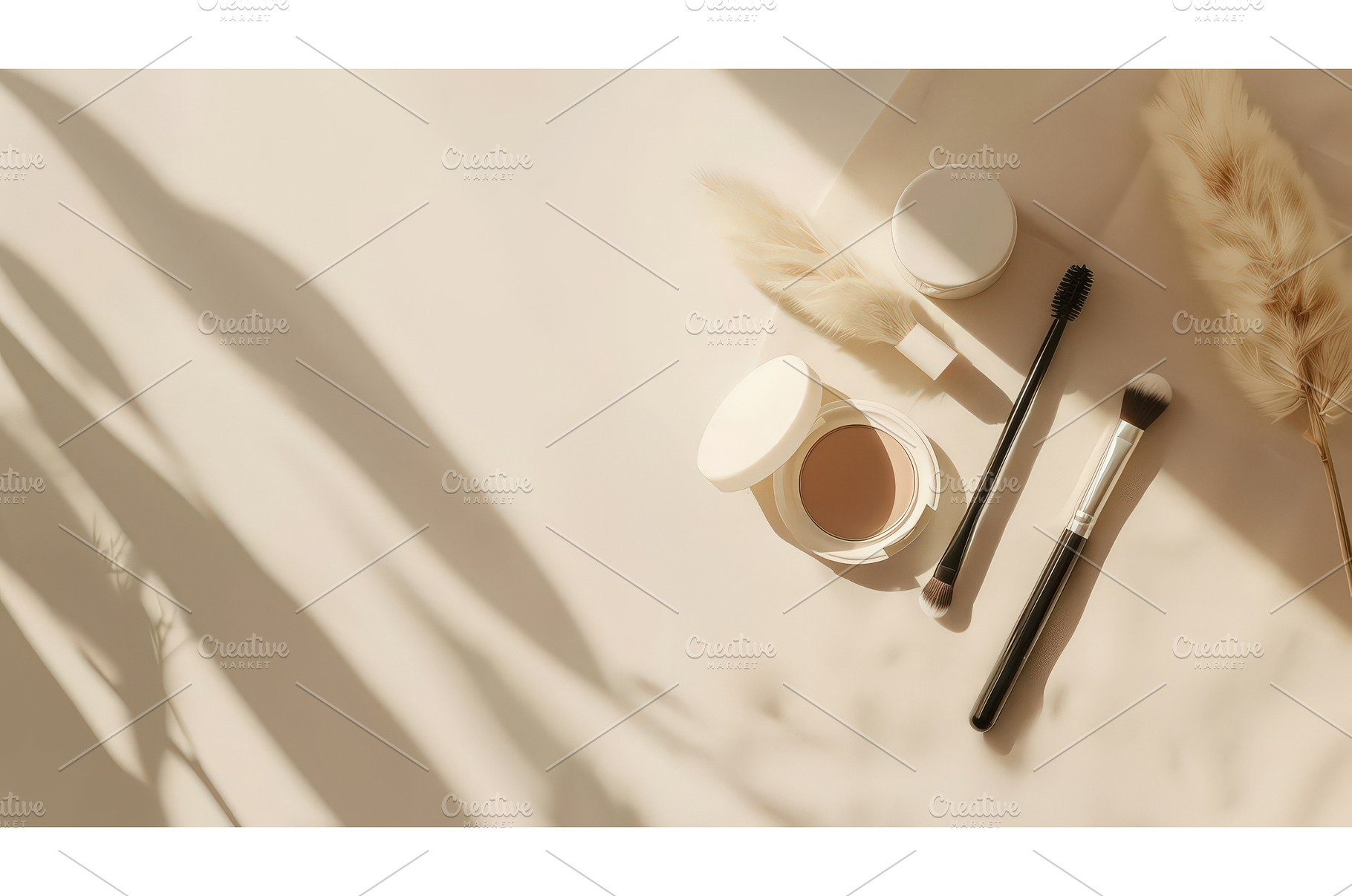 Natural makeup flat lay with, a Beauty & Fashion Photo by piter.goskov