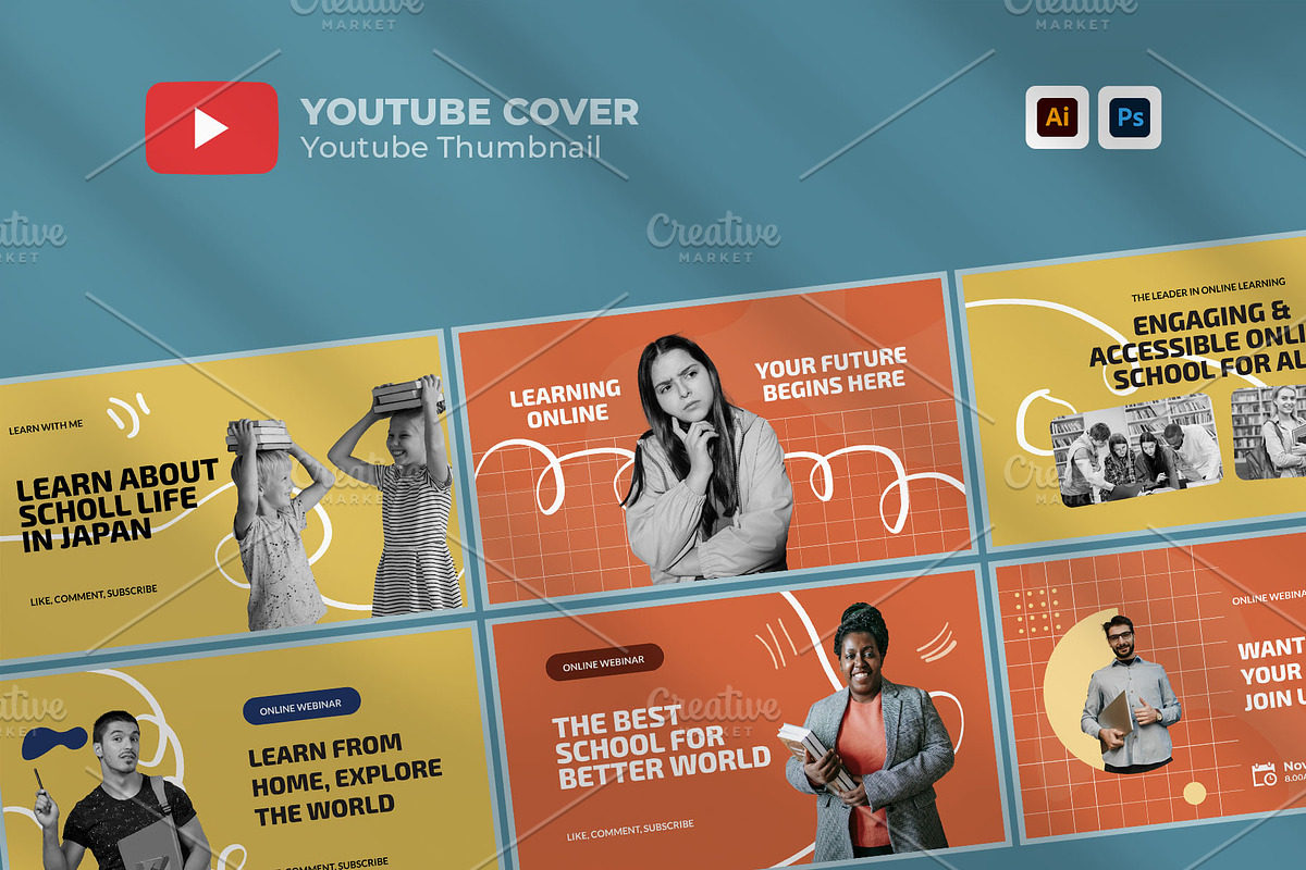 Education - Youtube Thumbnail, a Social Media Template by hekenostudio (Photo 1 of 8)