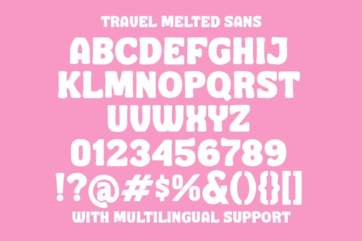 Travel Melted Retro Font Duo, a Script Font by Letterhend Studio (Photo 8 of 9)
