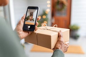 Capturing a gift delivery at the front door, an Industrial Photo by AlyaAnd