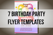 7 Birthday party flyer templates, a Templates & Theme by Propylparaben (Thumbnail 1 of 8)