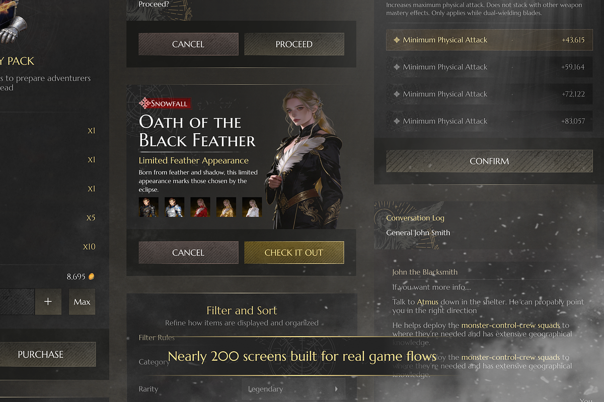 Crownfall Dark Fantasy RPG Game UI, an UI Kit Template by Timber Store (Photo 6 of 8)