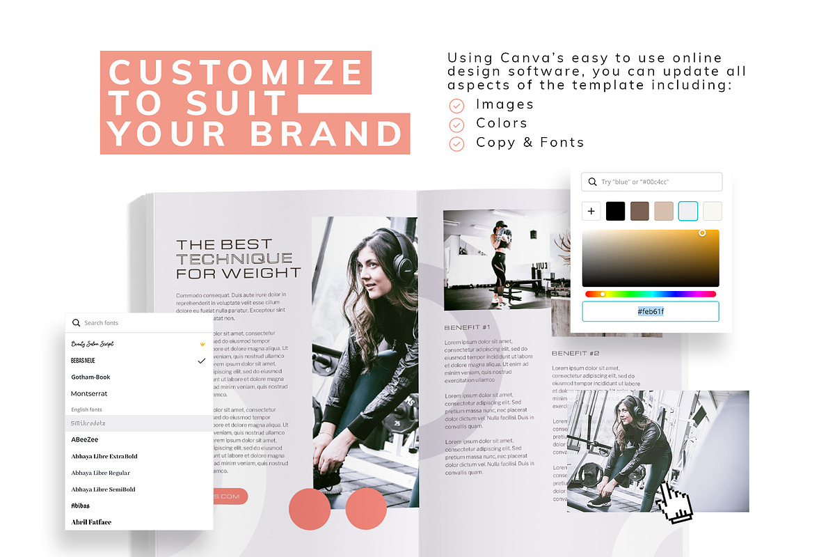 Fitness eBook Canva Template, a Magazine Template by Cultive Creative (Photo 6 of 9)