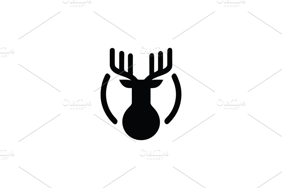 Minimal Deer Head Logo, a Branding & Logo Template by Vectorium Studio (Photo 1 of 2)