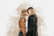 Watercolors Couple's Dreamy Painting, an Action Add-On by MRI STUDIO (Thumbnail 20 of 26)