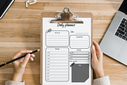 Daily Planner Printable template, a Stationery Template by Simple Projects (Thumbnail 2 of 3)