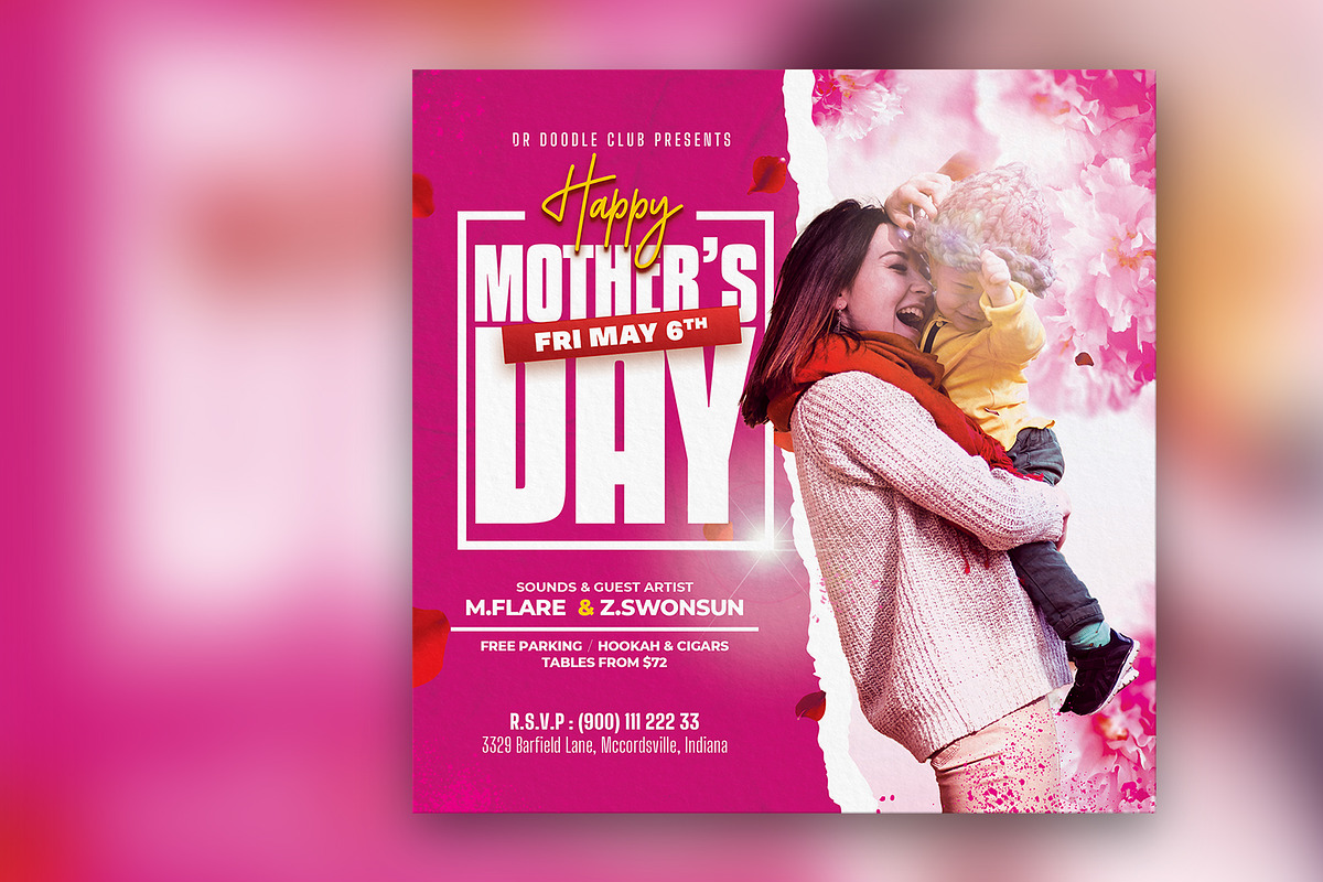 Happy MothersDay Flyer, a Flyer Template by iDoodle Studio