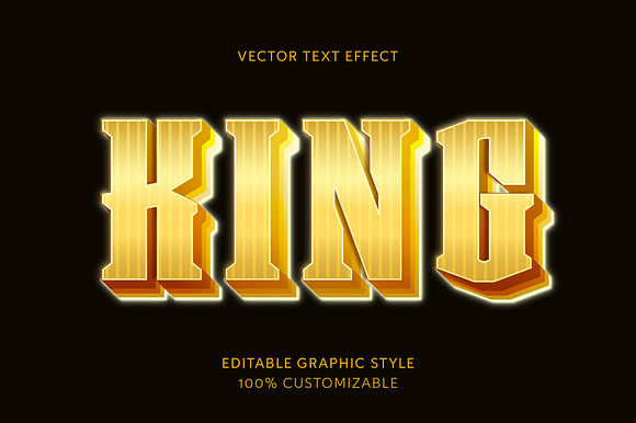 Gold Striped Classic Text Effect preview 3