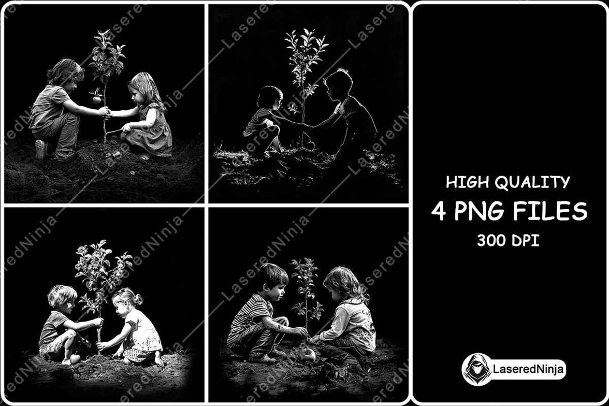 Children Planting Apple Tree Nature, a Background Graphic by LaseredNinja (Photo 1 of 7)
