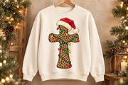Cheetah Cross Christmas Png, an Object Graphic by Daisy Design (Thumbnail 1 of 3)