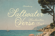Saltwater Verse Vintage Script Font, a Script Font by HipFonts (Thumbnail 1 of 15)
