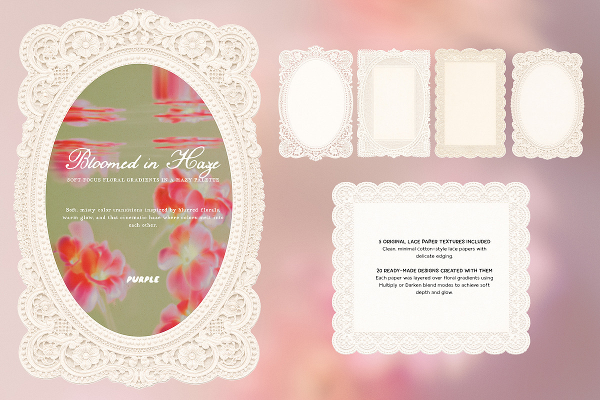 Bloomed in Haze: Floral Backgrounds, a Background Graphic by Purple (Photo 6 of 14)